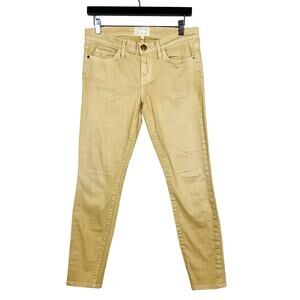 Current/Elliott Haystack Stiletto Jeans Polka Dot Casual Denim Pant Tan - 27